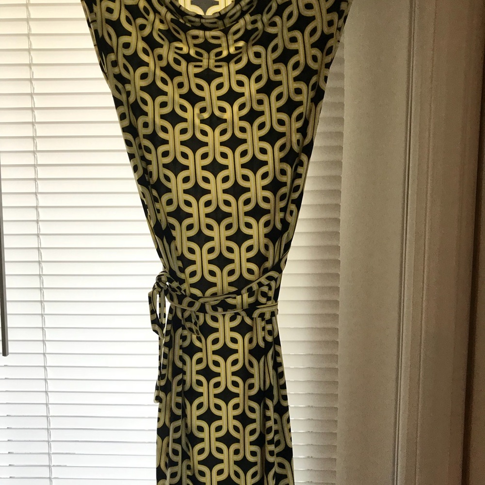 Banana Republic yellow and black dress